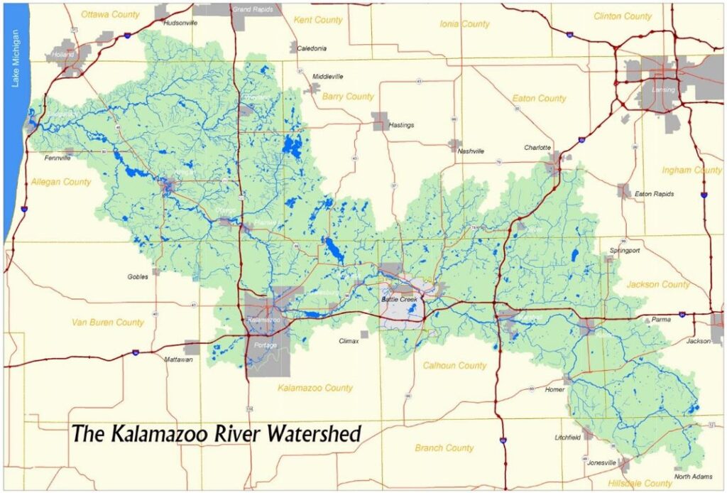 Map of watershed