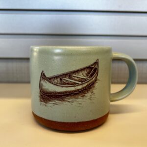 KRWC/Grayling Ceramics Mug- Blue Canoe